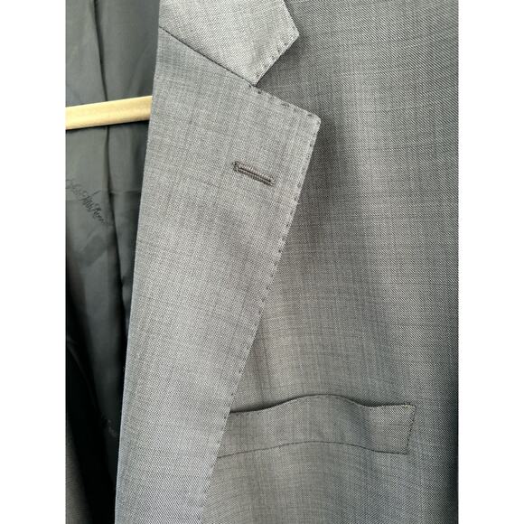 Ermenegildo Zegna x Saks Wool Steel Blue Slim fit Blazer 42L - Picture 5 of 9